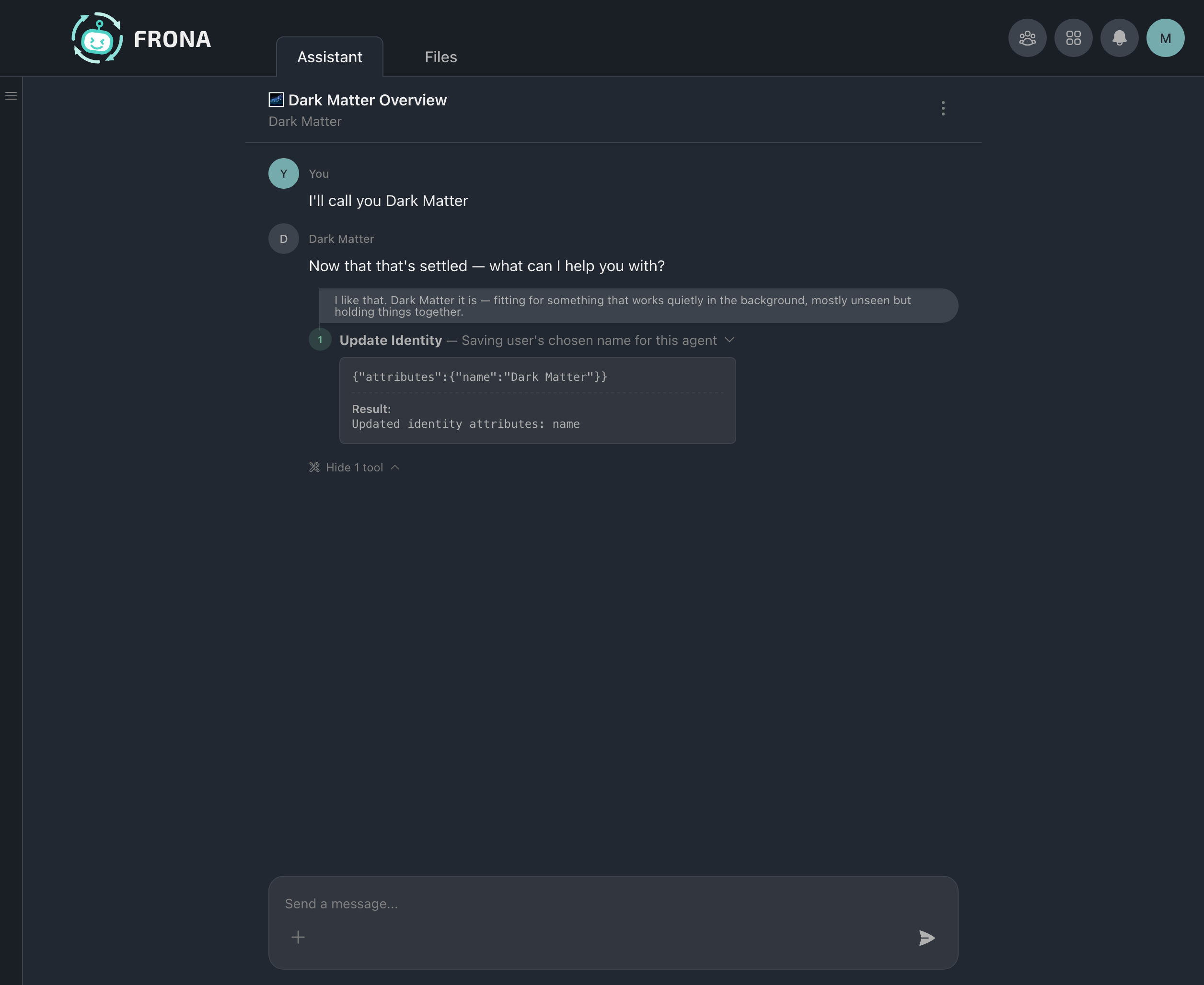 Agent identity update